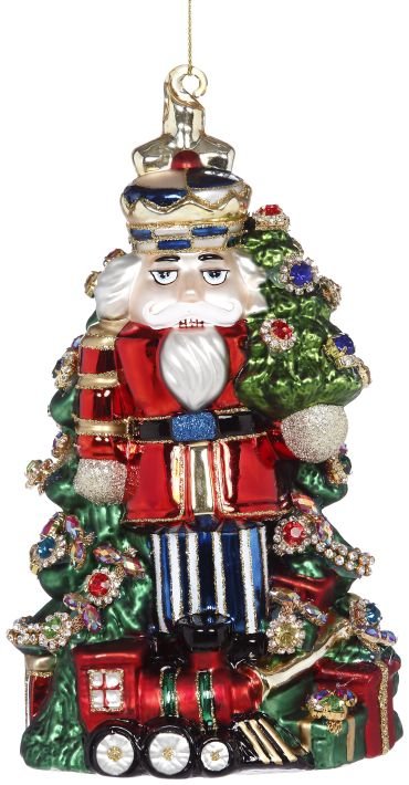 Jeweled Nutcracker Red Blue 18 cm - Mark Roberts