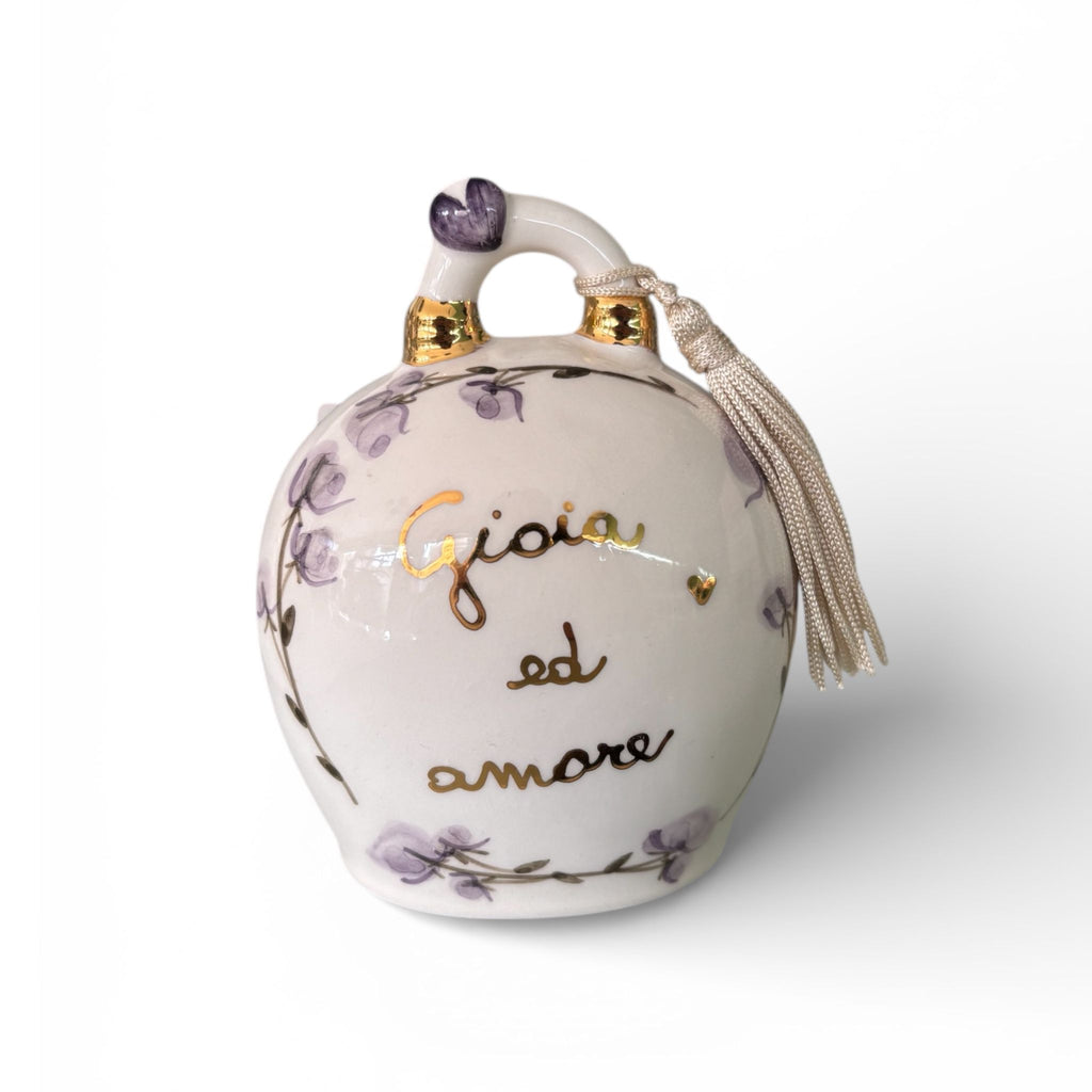 Campana in Ceramica di Capodimonte Dipinta a Mano 12 cm – Ely Art