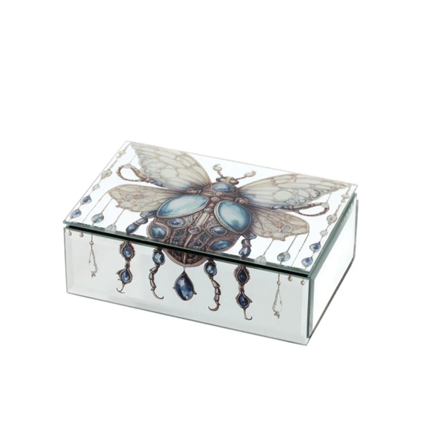 Cofanetto in Legno con Specchio  AnimalGem con Interno in Velluto 15x10 cm - Hervit