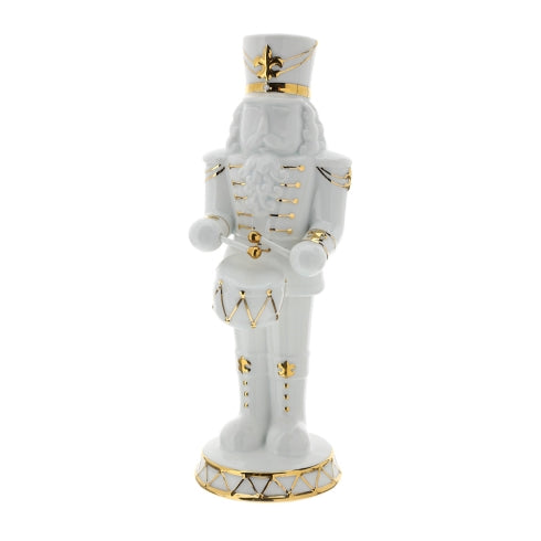 Schiaccianoci con Tamburo in Finissima Porcellana Bianca 28 cm