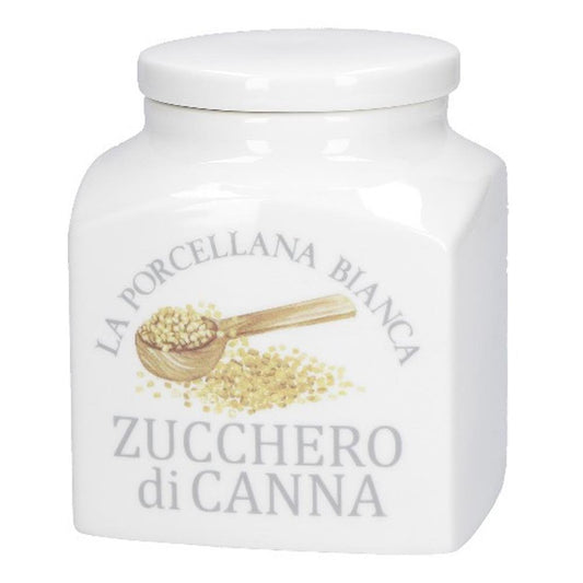 Barattolo Zucchero di Canna in Porcellana – La Porcellana Bianca