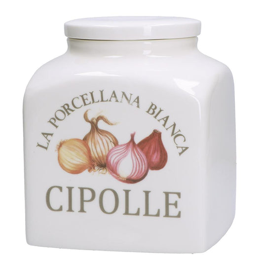 Barattolo Cipolle in Porcellana – La Porcellana Bianca