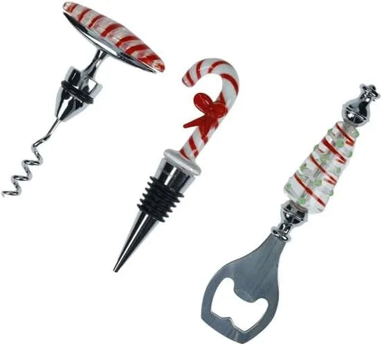 Set Vino Natale in Acciaio Inox e Vetro - Brandani