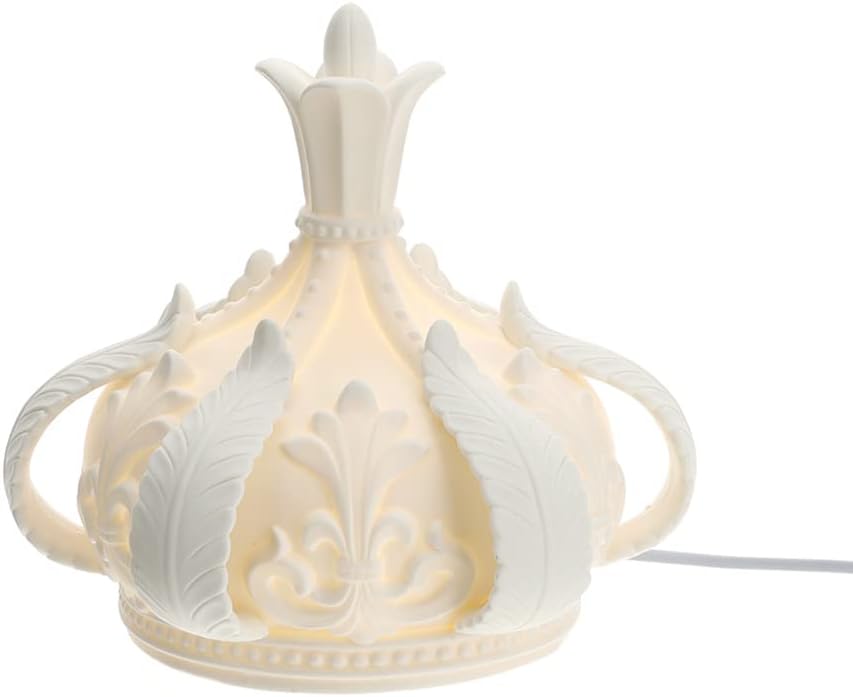 Lampada Corona in Porcellana Biscuit Ø20 x 18 cm - Hervit