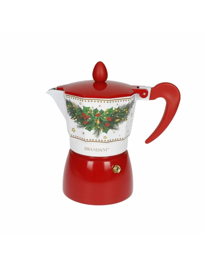 Caffettiera in Alluminio Decori Natalizi - Brandani