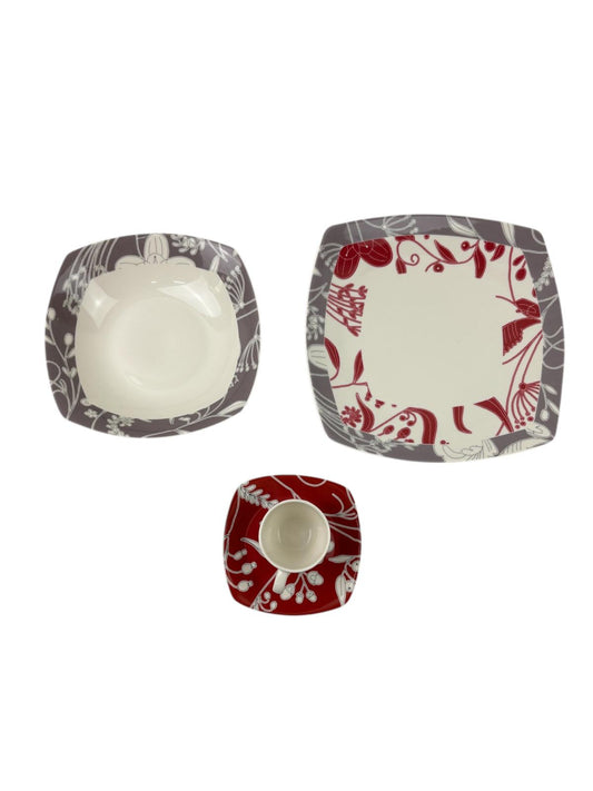 Servizio di Piatti 12 Posti in Porcellana New Bone China – Le Perle