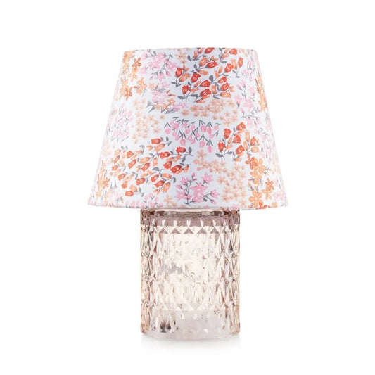 Lampada Rayon in Vetro con Paralume a Fiori – Emò
