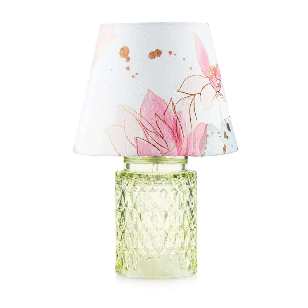 Lampada Rayon in Vetro con Paralume a Fiori – Emò
