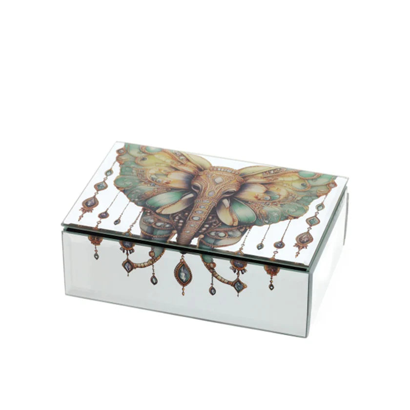 Cofanetto in Legno con Specchio  AnimalGem con Interno in Velluto 15x10 cm - Hervit