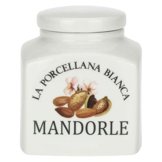 Barattolo Contenitore Mandorle 500 ml in Porcellana – La Porcellana Bianca