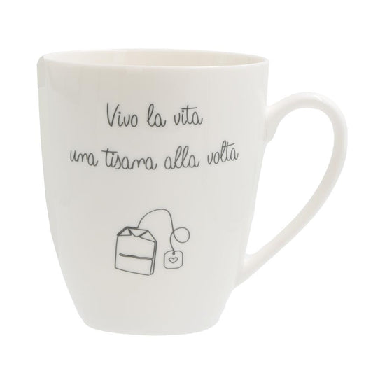 Mug Buonanotte in Porcellana con Scritta – La Porcellana Bianca