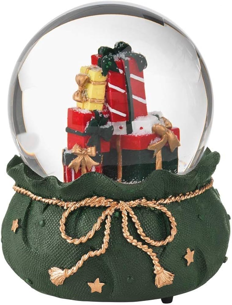 Sfera Natalizie in Vetro con Resina e Acqua 14.5 cm - Brandani