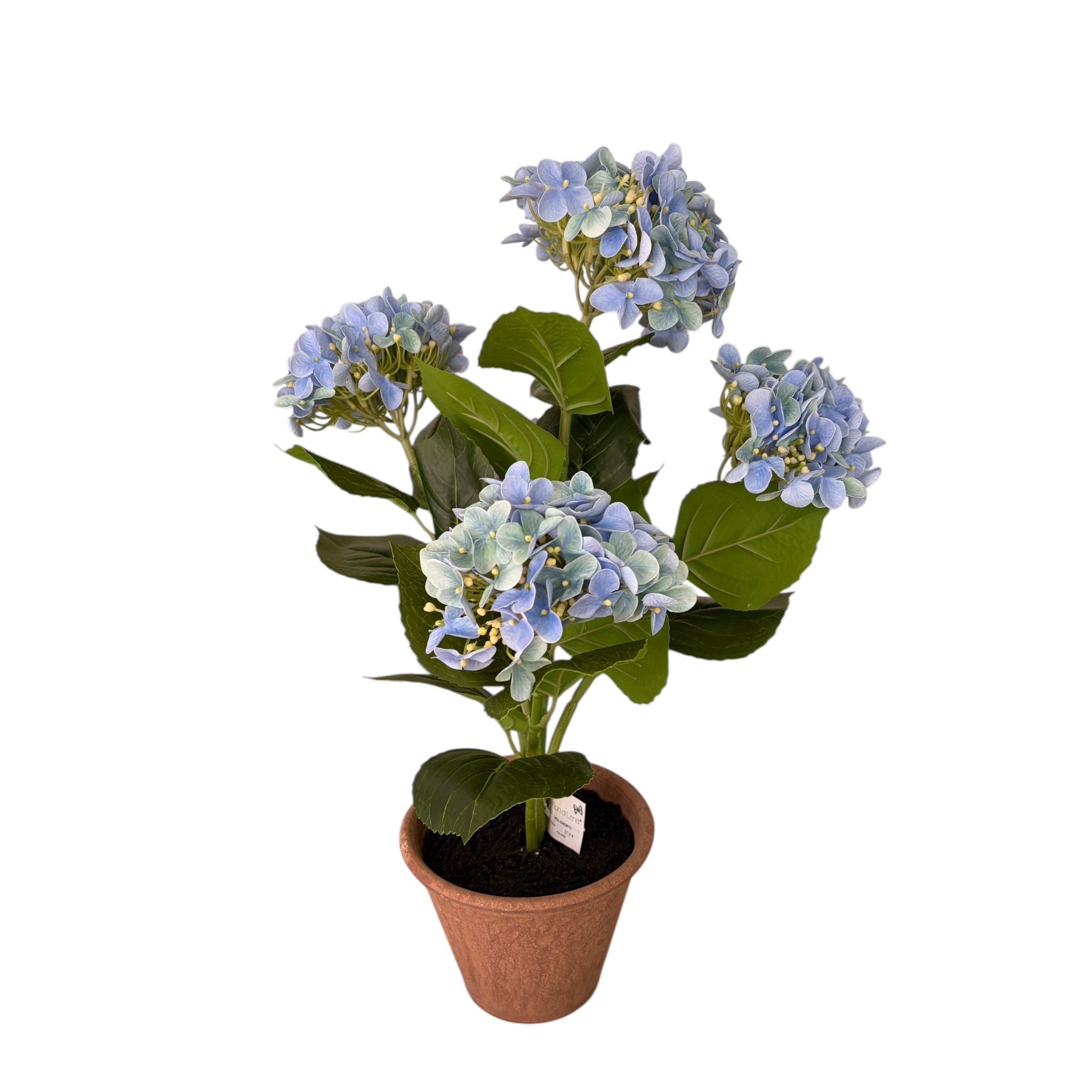 Pianta Realistica con Ortensie in Caucciù 59 h cm - Fiori di Lena