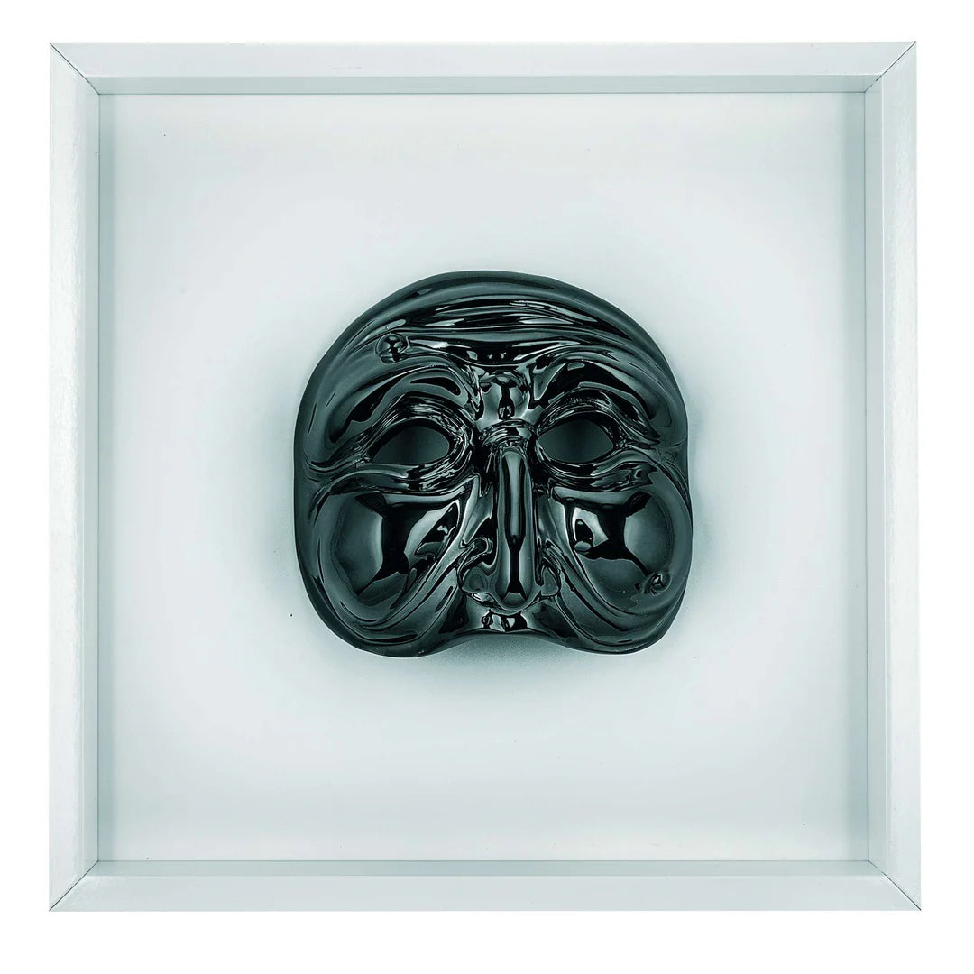 Quadretto Bianco Pulcinella Canna di Fucile 33x33 cm - Bongelli Preziosi