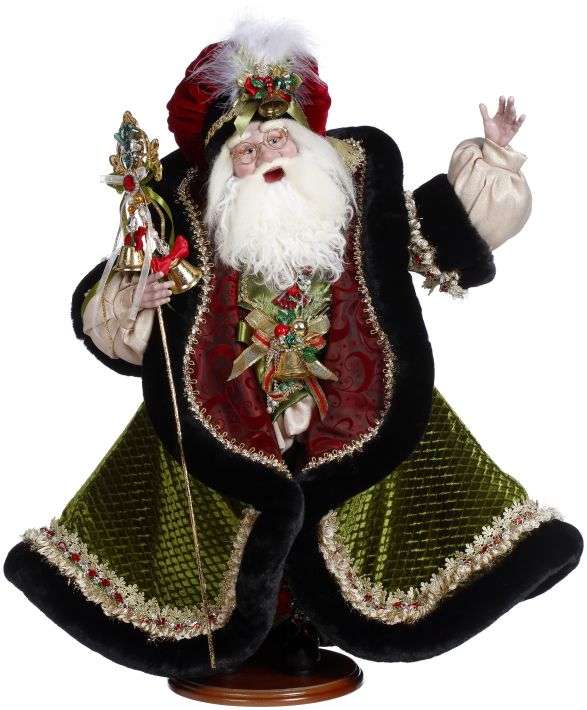 Bambola da Collezione “Bell Ringer Santa” h 61 cm - Mark Roberts