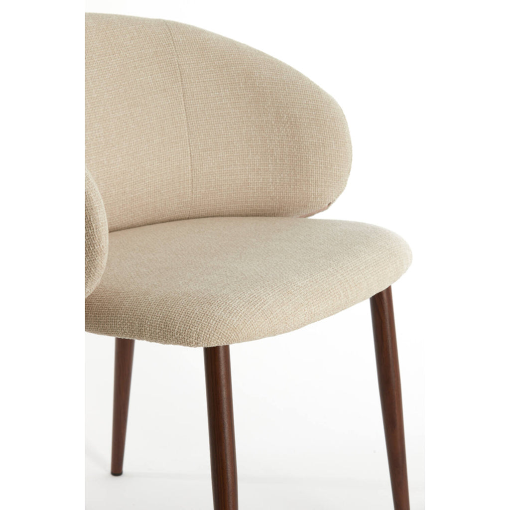 Set di 4 Sedie Eleganti Aluko in Tessuto - Light e Living