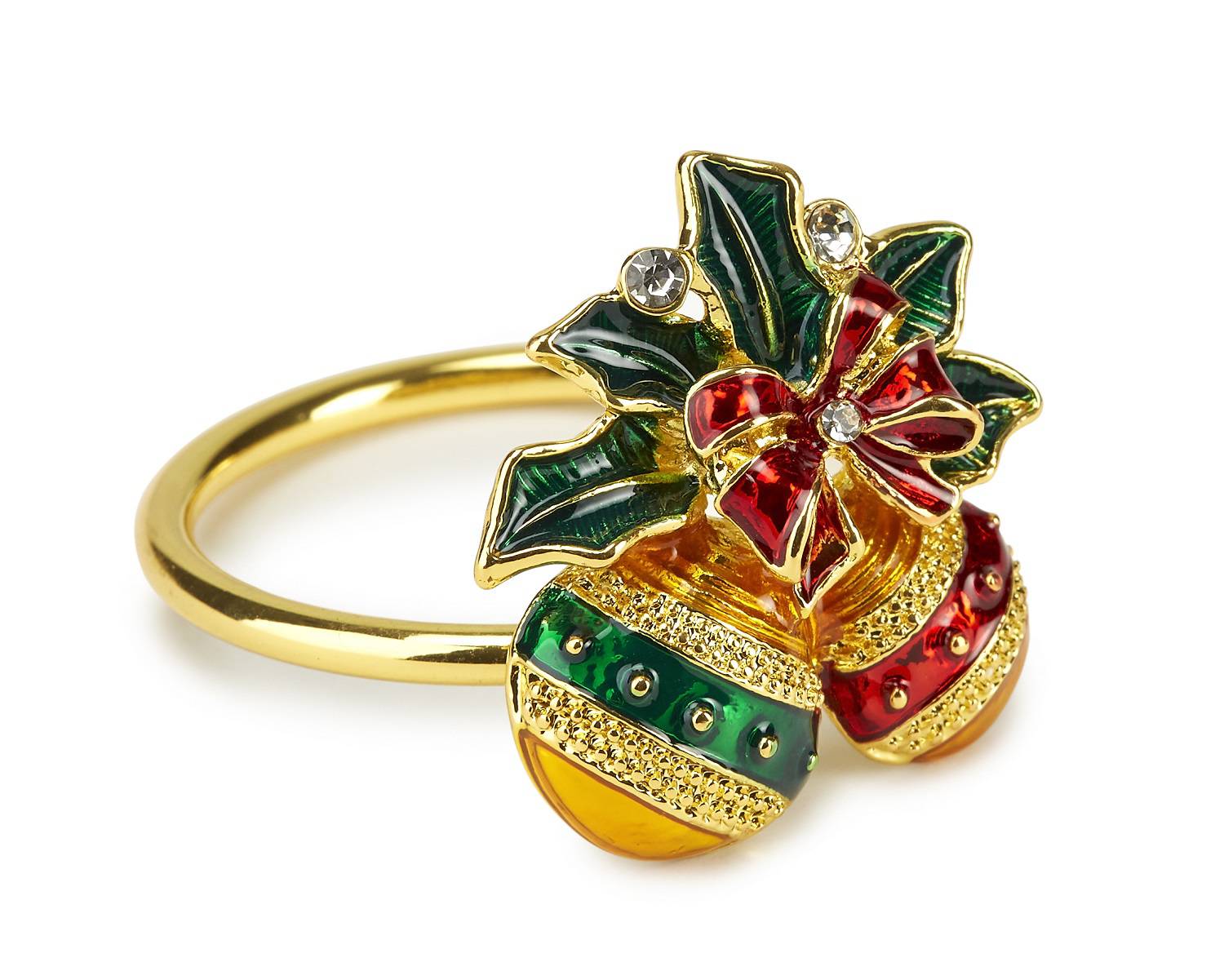 Set 6 Legatovaglioli con Palline di Natale 4x3x3,5 cm - Fade