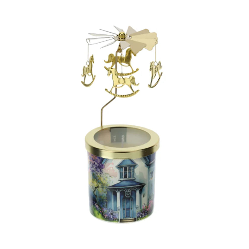 Candela Profumata con Giostrina Girevole  - Linea "Cottage"