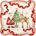 Vassoio in Porcellana con Decori Natalizi 25x25 cm - Brandani