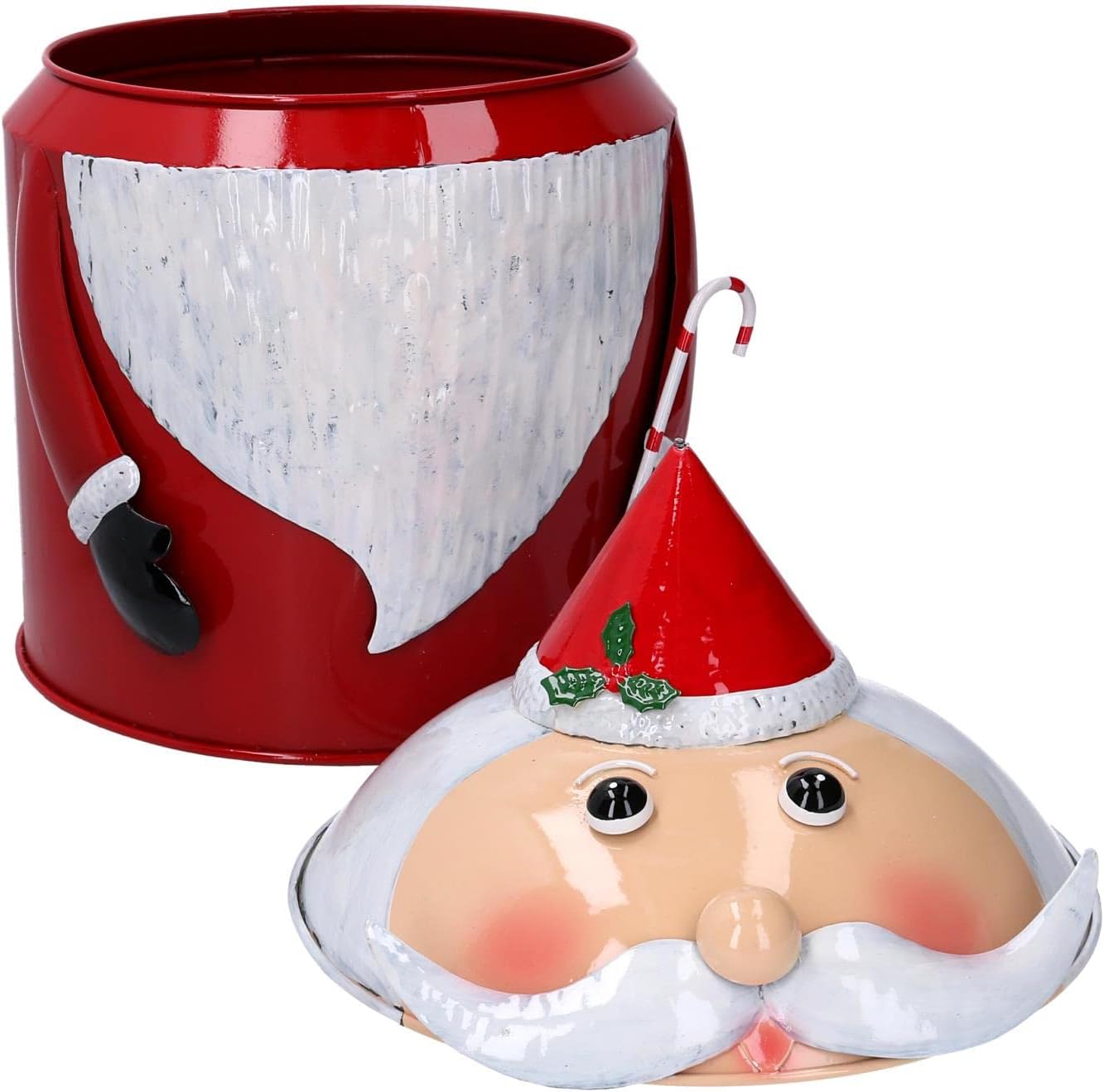 Scatola in Latta a Forma di Babbo Natale 29 h cm- Vacchetti