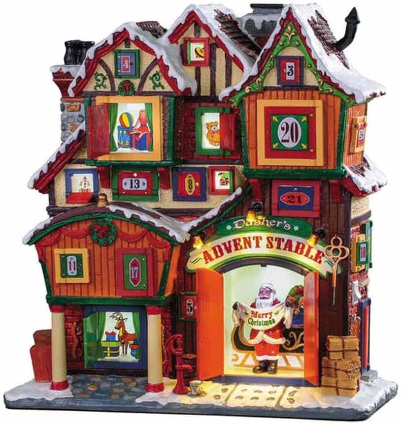 Dasher's Advent Stable con Luci – Lemax