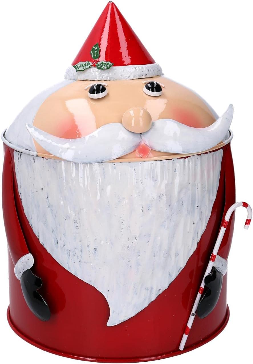 Scatola in Latta a Forma di Babbo Natale 29 h cm- Vacchetti