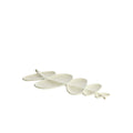 Vassoio Foglia in Metallo Bianco 52X52X2 cm - Light e Living
