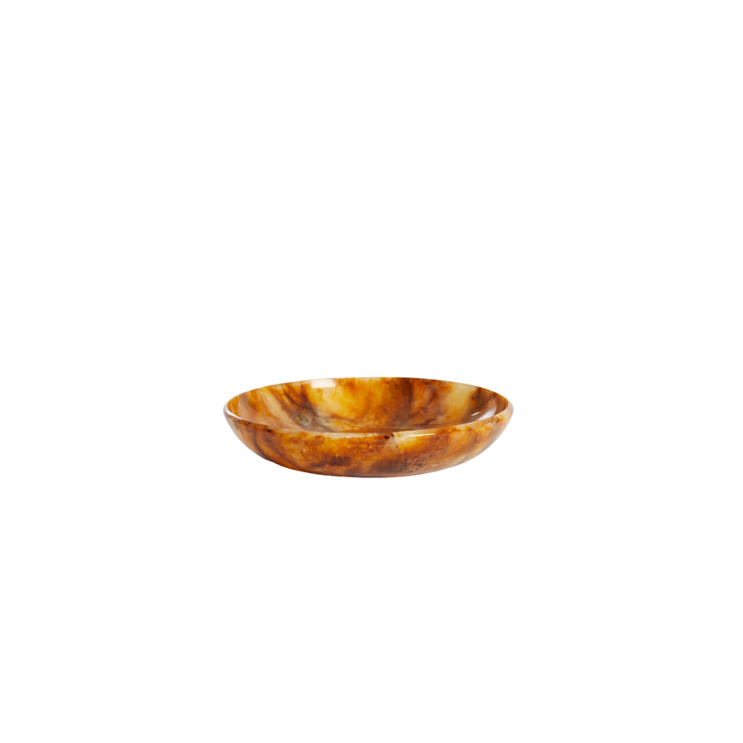 Vassoio Centrotavola Effetto Madreperla Marrone Ø26x5 cm - Light e Living