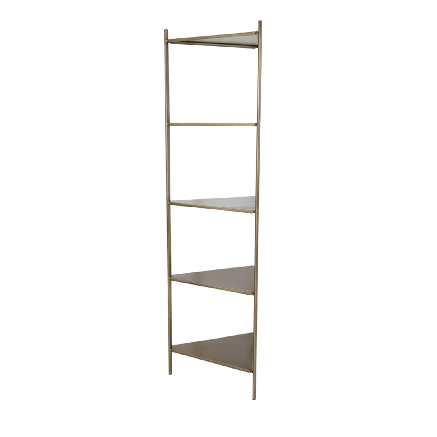 Libreria Angolare in Metallo Bronzo Anticato 28.5X41X200 h cm - Light eLiving