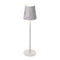 Lampada LED Canvas Avorio e Rosa con Stelo Lungo h 27 cm - Hervit
