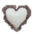 Cuscino Cuore con Rouches Elegante - Coccole di Casa