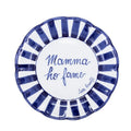Piatto in Ceramica Decorato "Mamma ho Fame" 26 cm  - Casa Amalfi
