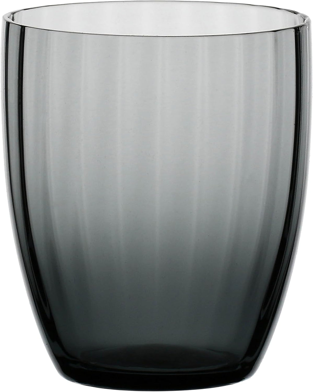 Set da 12 Bicchieri in Vetro Soffiato Grigio "Prismia" - Rose e Tulipani