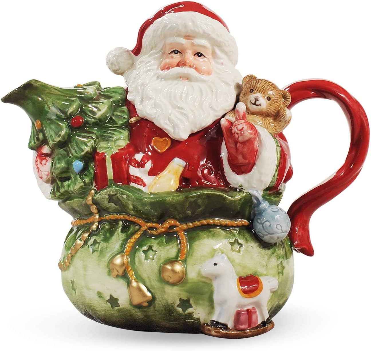 Teiera in Ceramica Natalizia con Babbo Natale 3D