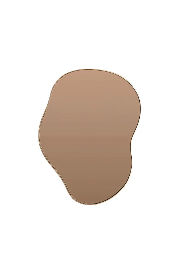 Specchio in Vetro Marrone e Bronzo 84 cm - Light e Living