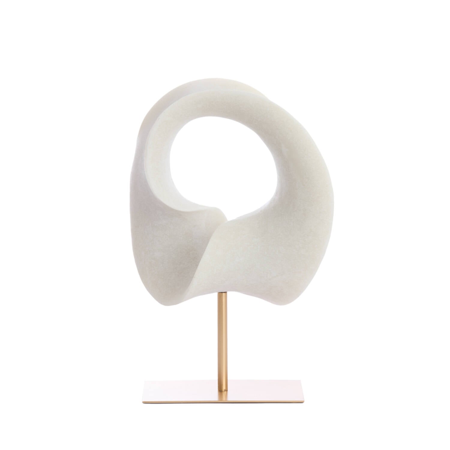 Statua in Resina con Base in Metallo 34x18x43 h cm - Light e Living