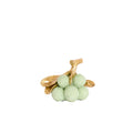 Scultura in Resina con Uva Verde e Dettagli Oro 16.5X11X11.5 cm - Light e Living