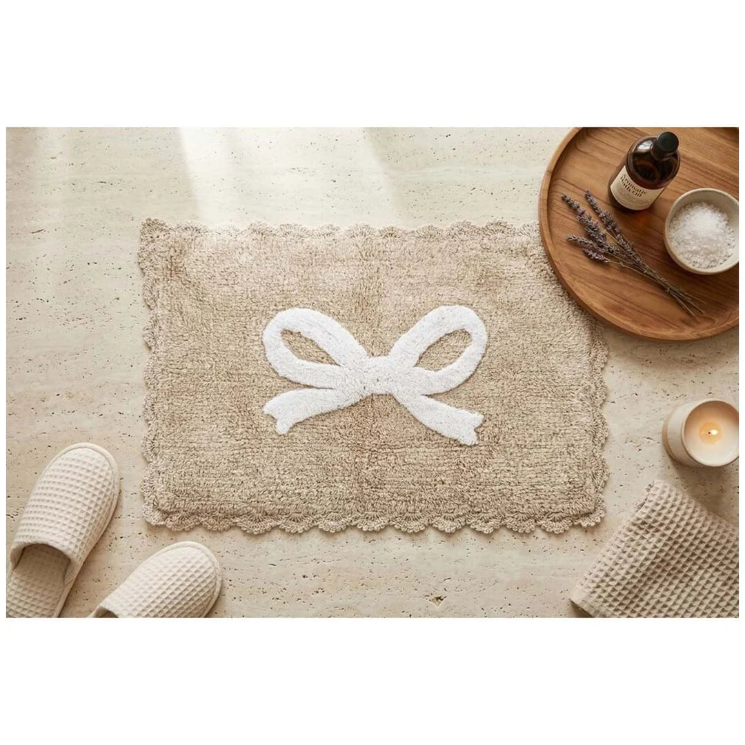 Tappeto Bagno Shabby Chic Fiocco 45x75 cm - Blanc Mariclò