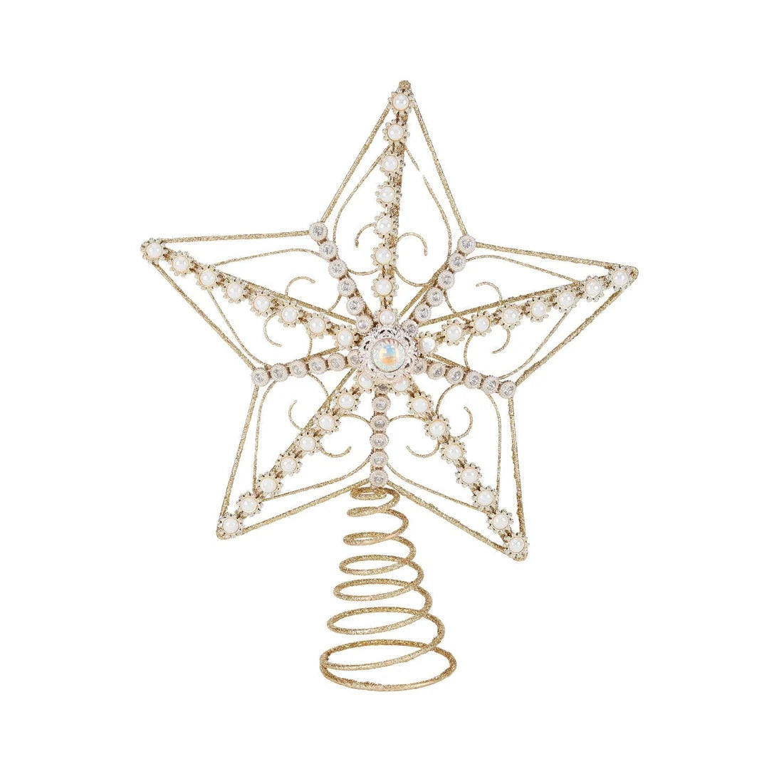 Puntale Stella con Gioielli in Metallo 31 cm - Goodwill