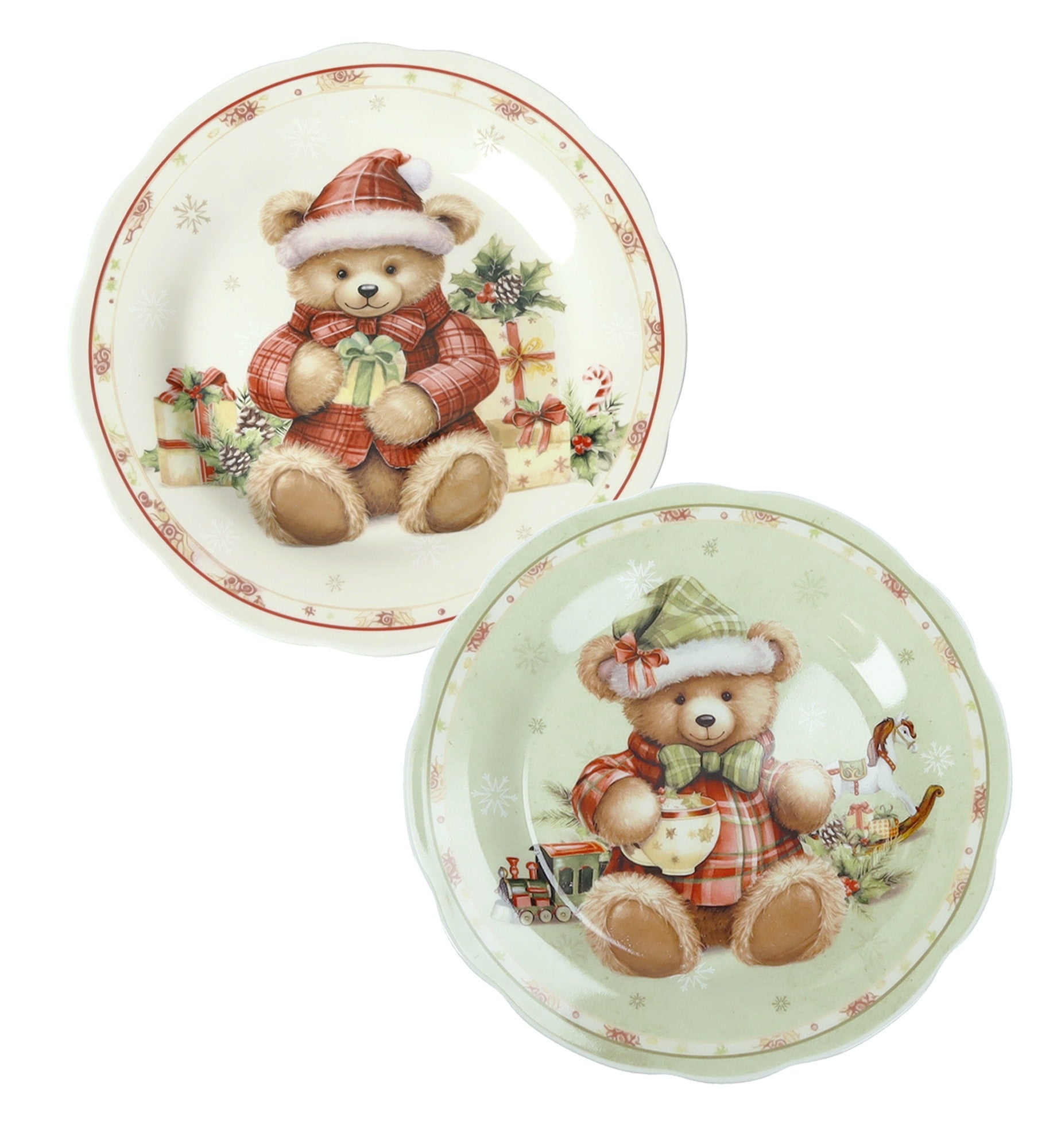 Set di Piattini Dolce in Porcellana con Decoro Orsetti - Brandani