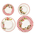 Set di 18 Piatti in Porcellana con Decorazioni Natalizie - Brandani