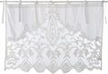 Mantovana in Cotone Ecrù con Ricamo in Pizzo 90x140 cm - Blanc Mariclò