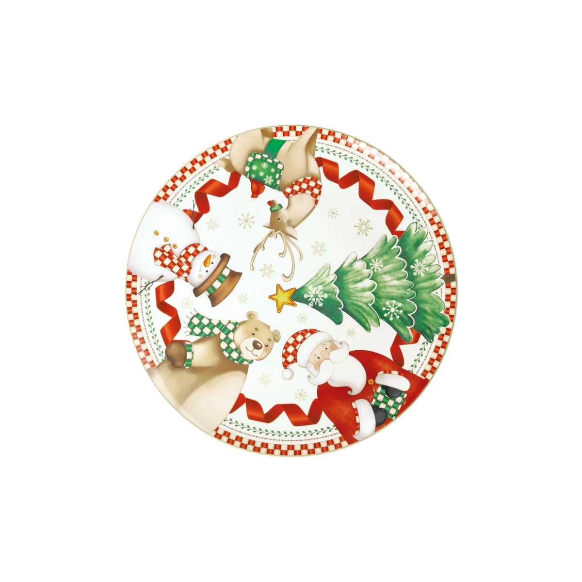 Piatto Portata Natalizio in Porcellana 30 cm - Brandani