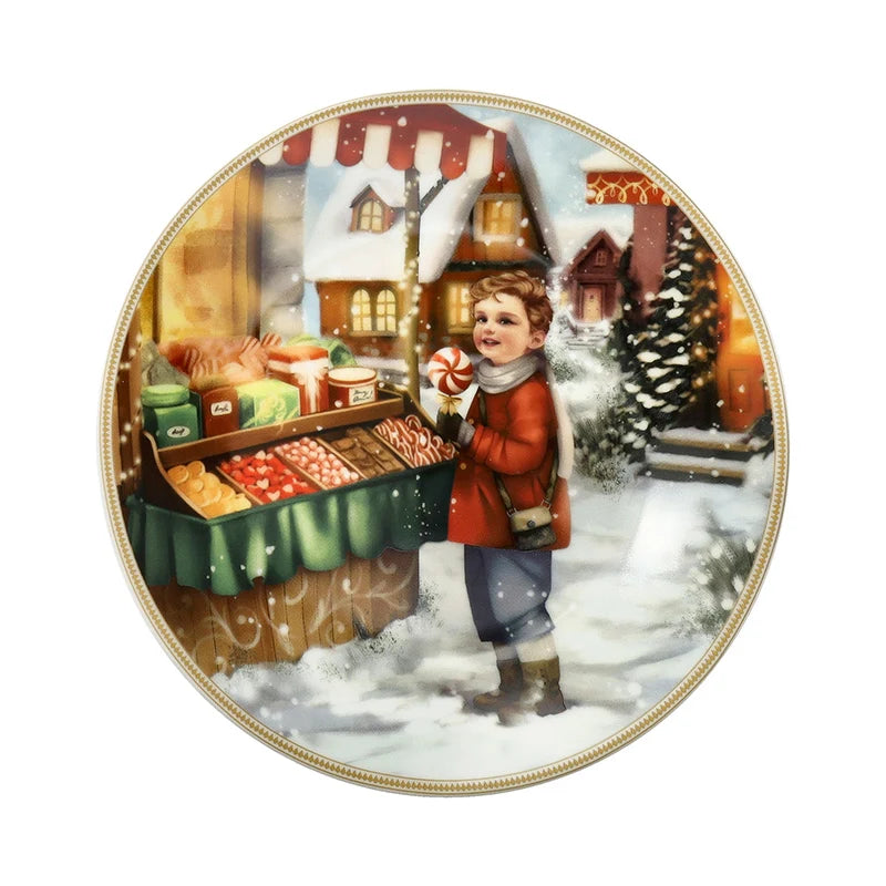 Piattino Decorativo Natalizio in Ceramica - Brandani
