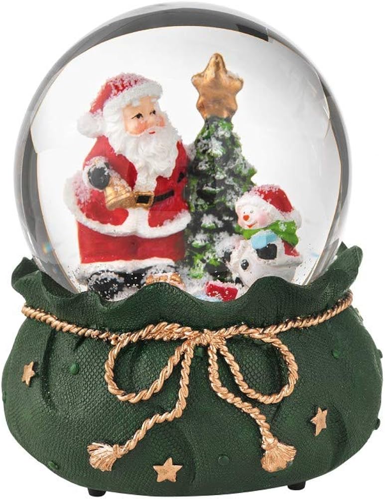 Sfera Natalizie in Vetro con Resina e Acqua 14.5 cm - Brandani