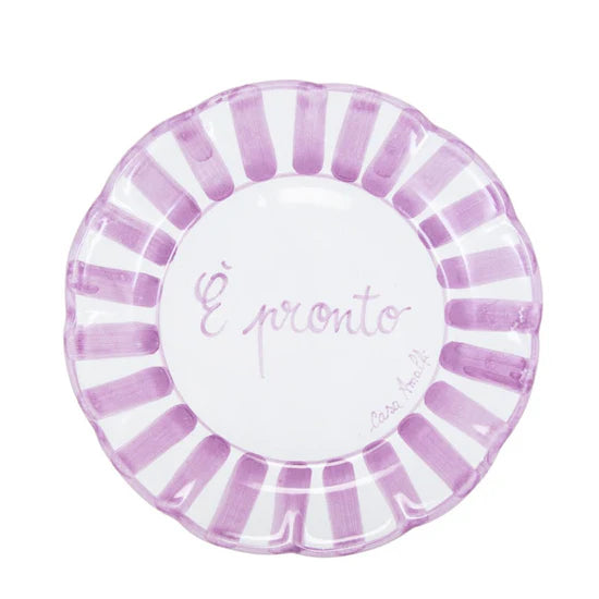 Piatto in Ceramica Decorato "E' Pronto" 26 cm  - Casa Amalfi
