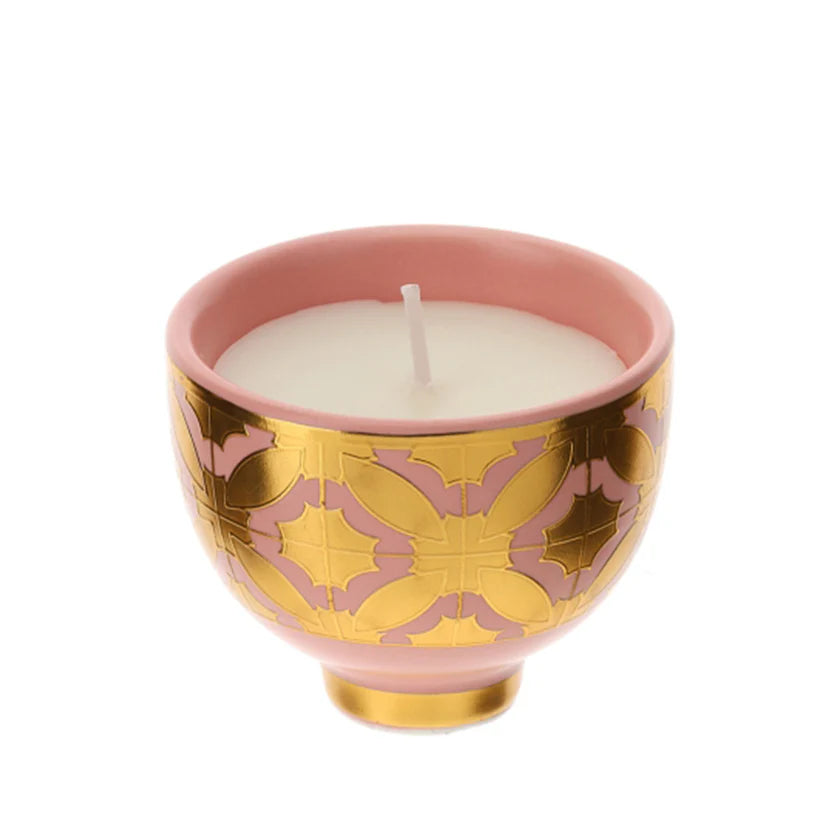 Candela Profumata Tea Light in Vetro Decorato - Linea Byzantium