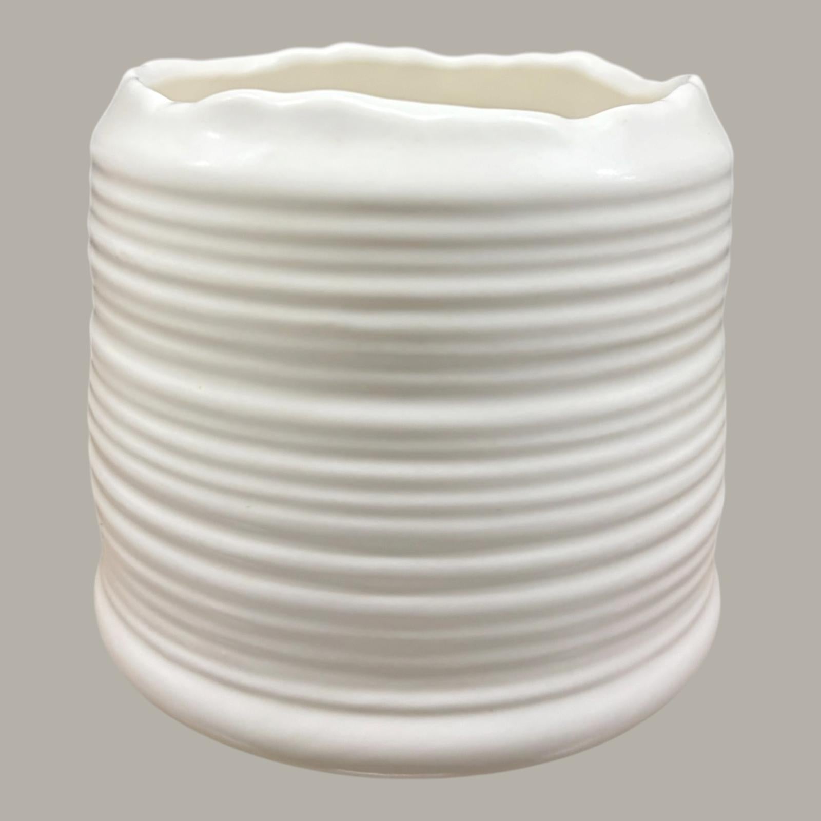 Ciotolina in Ceramica Bianca 9x9x8 h cm - L'Arte di Nacchi
