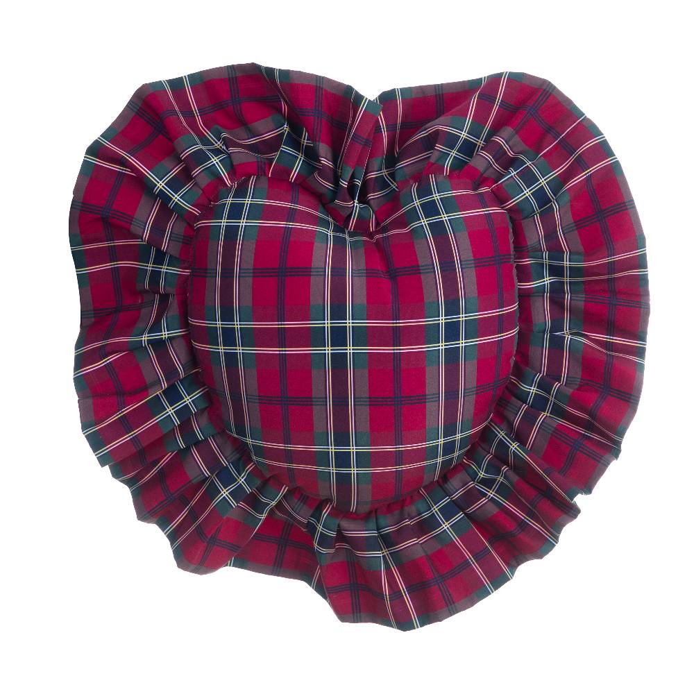 Cuscino Cuore Tartan 35x35 cm - Blanc Mariclò