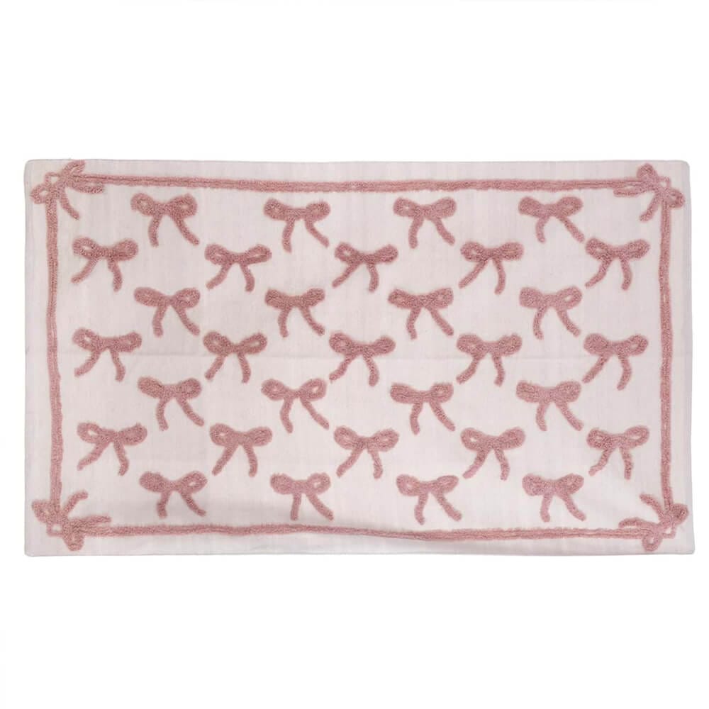 Tappeto Rettangolare con Fiocchi Rosa 120x180 cm  - Blanc Mariclò